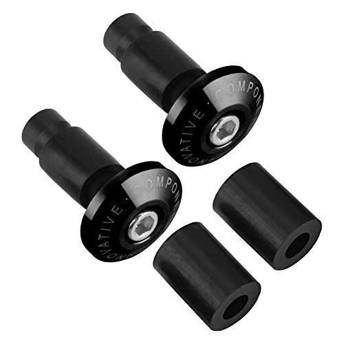 Lenker Stecker, 22mm 7 / 8inch Gummi Motorrad Lenker End Slider Plug Caps für Racing ATV Offroad[Black] von Suuonee