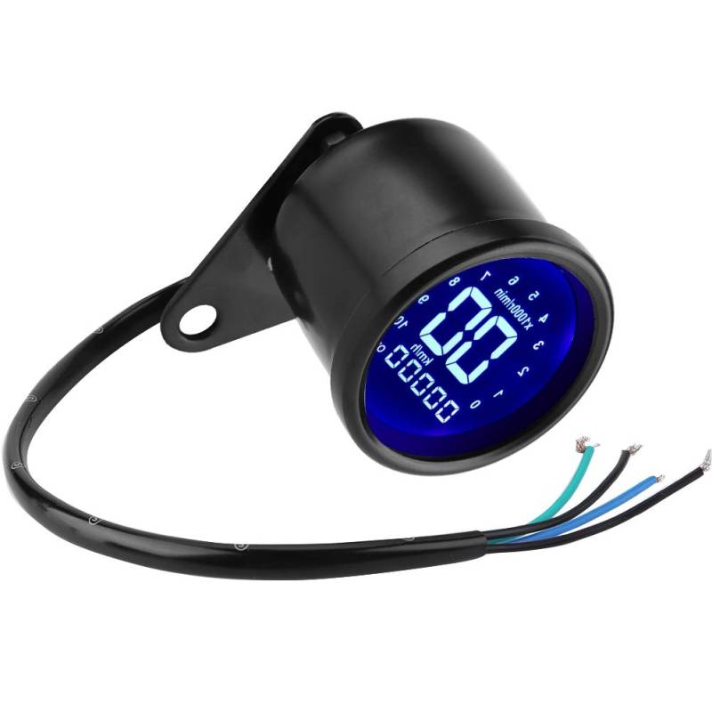 Motorrad Tacho, Universal Motorrad LCD Display Instrument Tacho Kilometerzähler Tachometer Meter Gauge von Suuonee