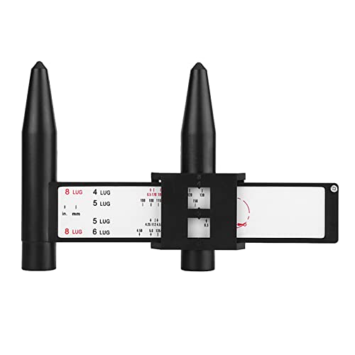 Suuonee Felgen Messgerät, Auto Felgenschrauben Muster Schieber Messgerät PCD Lineal 4 5 6 8 Lug von Suuonee