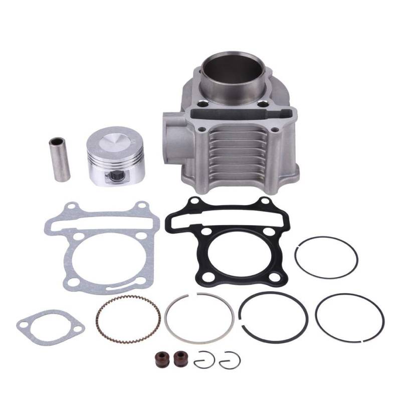 Suuonee Motorcycle Cylinder, Motorcycle Cylinder Kit Kolbendichtung 52.4mm Bohrung für GY6/125CC/152QMI von Suuonee