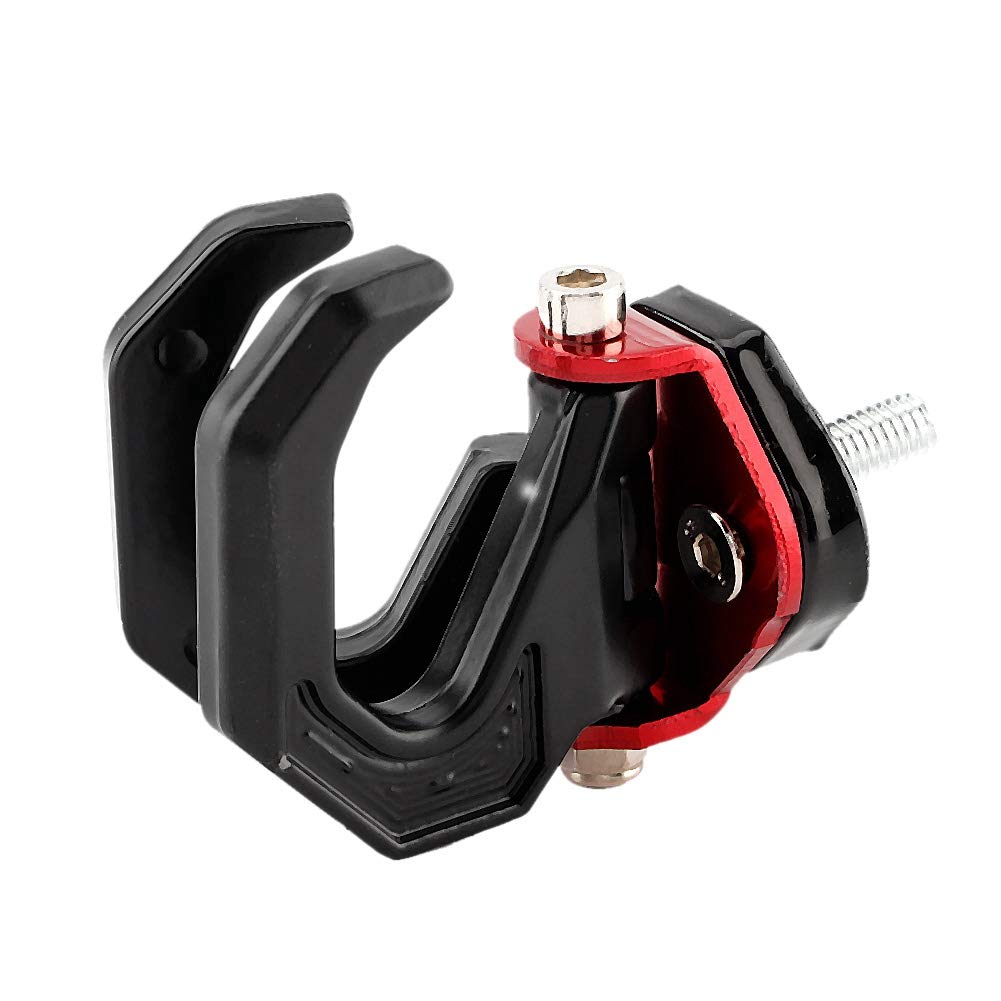 Suuonee Motorrad Kleiderbügel, Universalmotorrad Gepäcktaschen Haken geänderter Aluminiumlegierungs Aufhänger Halter[ Schwarz/Rot] von Suuonee