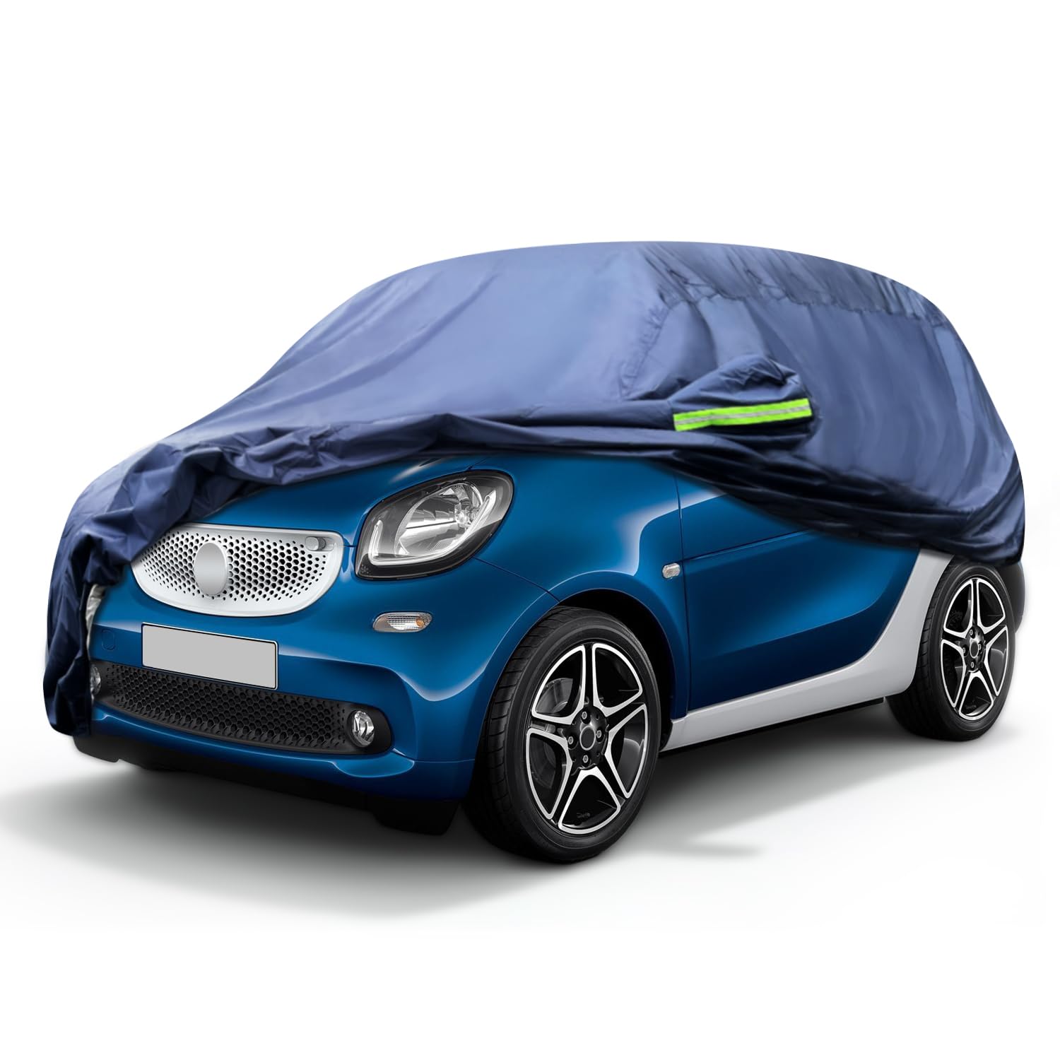 Svnqney Autoabdeckplane 10 Schichten Vollgarage Autoabdeckung Vollgarage Staubdicht Wasserdicht Autohülle Autoplane Car Cover für smart fortwo 2006-2022 von Svnqney