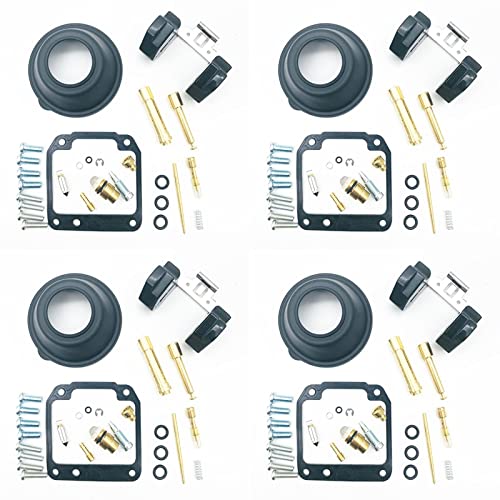 4 Sets Vergaser-Rebulid Kit für YMH XJR400 1993-1999 Kammerdichtung Vakuum Membran Luftgemisch Schraube Schwimmerventil von SweetMmj