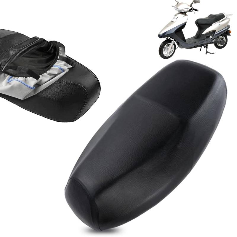 Motorrad Sitzbankbezug, Roller Sitzbezüge Universal Motorrad Sitzbankbezug Leder Wasserdicht Sitzabdeckung Roller Moped Sitzbezug mit Gummiband für Motorrad Roller Sitzschutz (XL) von Sweetone