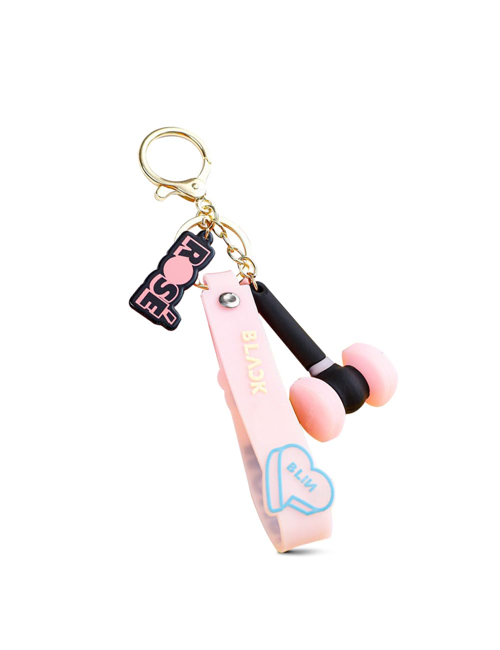 Swico Remado Kpop Schlüsselanhänger Schlüsselanhänger Autoschlüssel Anhänger Frauen Handtasche Geldbörse Keychain Schwarz und Rosa, Rose, Standard von Swico Remado