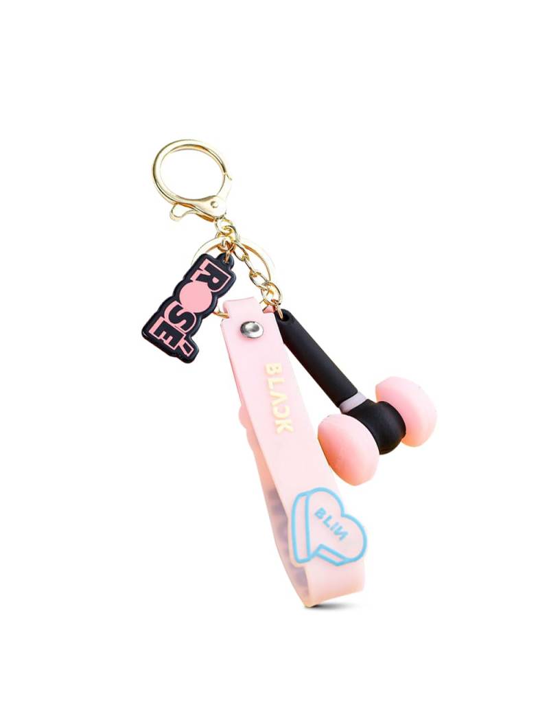 Swico Remado Kpop Schlüsselanhänger Schlüsselanhänger Autoschlüssel Anhänger Frauen Handtasche Geldbörse Keychain Schwarz und Rosa, Rose, Standard von Swico Remado