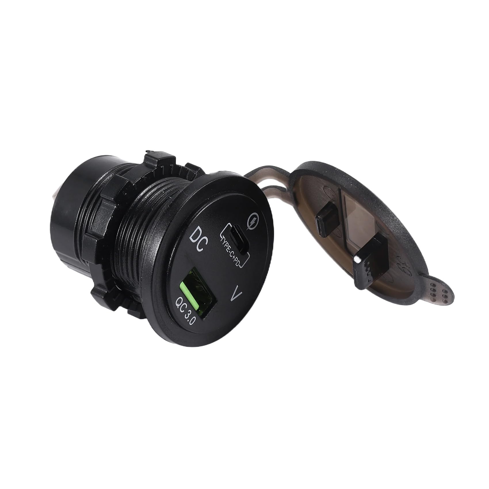 Swiixxer 18W Schnell Laden 3.0 USB Auto LadegeräT 48W Typ-C PD Schnell Laden Steckdose Adapter für Auto, Boot, Wohnmobil, Motorrad von Swiixxer