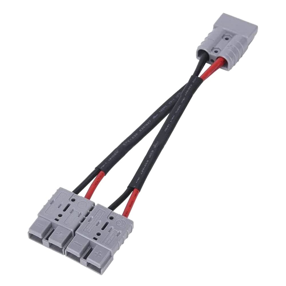 Swiixxer 50A für Anderson Steckverbinder Dual Y Adapter Batteriestromanschluss Gabelstapler Stromstecker mit 6 Mm Autokabel von Swiixxer