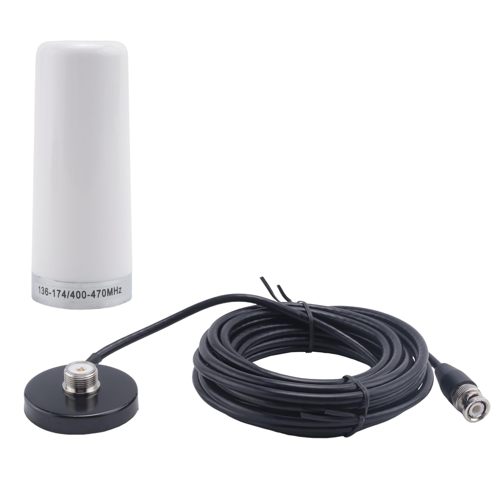 Swiixxer Fahrzeug/Auto Funk VHF/Uhf Doppel Band Antenne Bnc Stecker Magnet Fuß 5M Rg58 Kabel Für Bc125At Scanner von Swiixxer