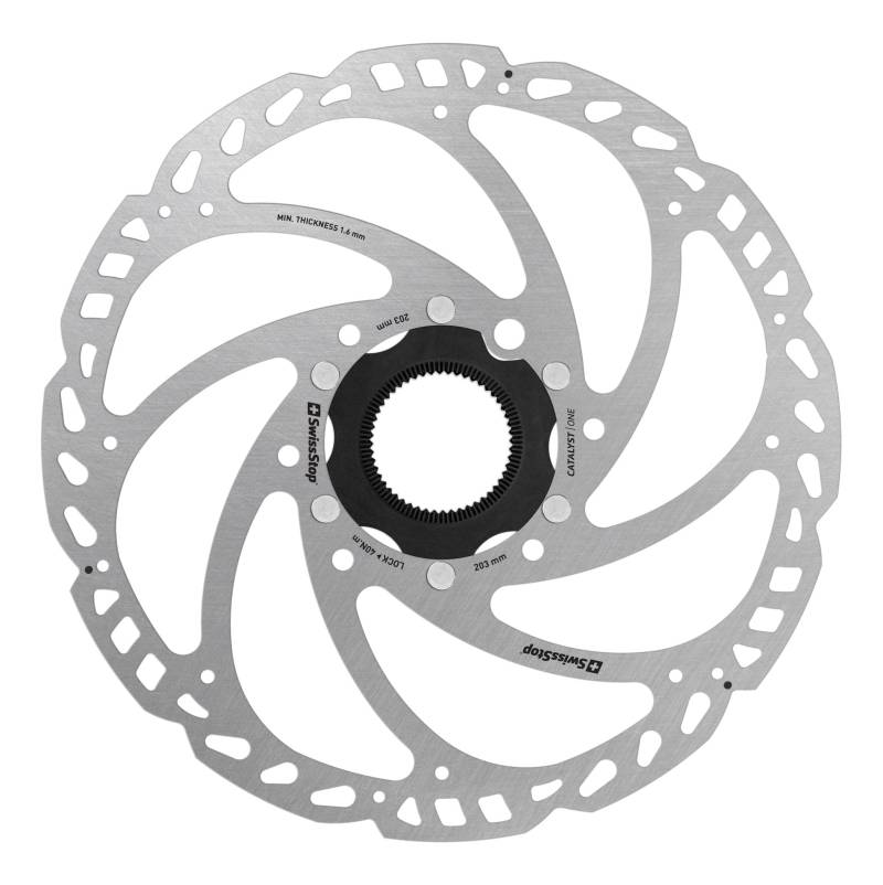 SwissStop Catalyst One Center Lock Scheibenbremsen-Rotor, 203 mm Durchmesser von SwissStop