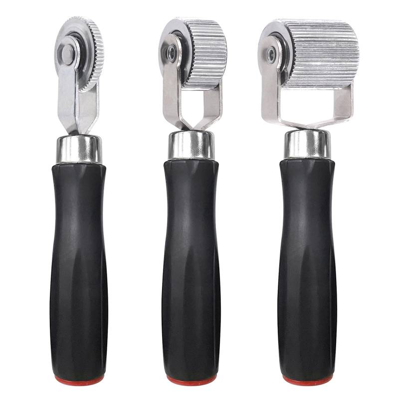 Swpeet 3Pcs 3Sizes Car Sound Deadening Roller Set, Auto Lärm Roller Auto Sound Deadener, Metall-Installationswerkzeug für Auto Auto Sound Deadener, Installationswerkzeug Rolling Wheel Interior Zubehör von Swpeet