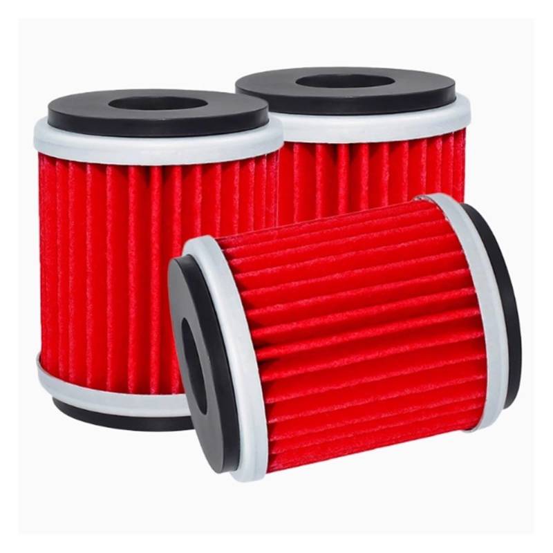 Motorrad Ölfilter for Raptor YFM 250 WR125R WR125X WR250F WR250R WR250X WR450F YZ250F YZ250FX YZ450F YFZ450(3pcs-red) von SxcXChAom