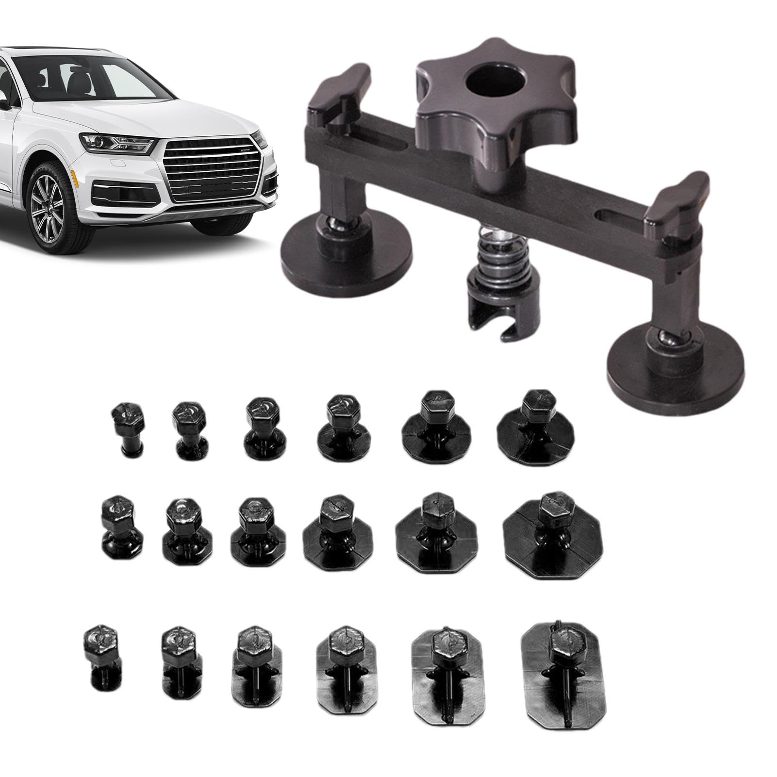 Ausbeulwerkzeug, Ausbeulset, Bridge Design Karosserie-Dellenreparatur, Karosserie-Dellen-Reparatur-Set und Werkzeug, 18-teiliger Auto-Dellenentferner-Abzieher, Dellenentfernung auf Metalloberflächen f von Syengery