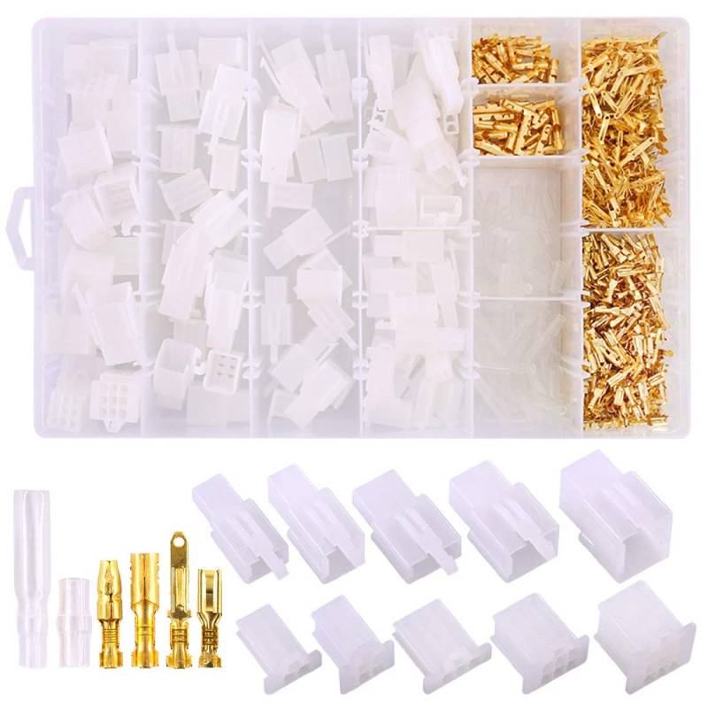 700 Stücke Automotive Elektrokabel Steckverbinder Kit, 2,8mm 2 3 4 6 9 Pin Automotive Elektrokabel Steckverbinder Pin Header Crimp Kabelklemmen und 30 Kits 4mm Auto Motorrad Bullet Terminal Wire von Sysoon