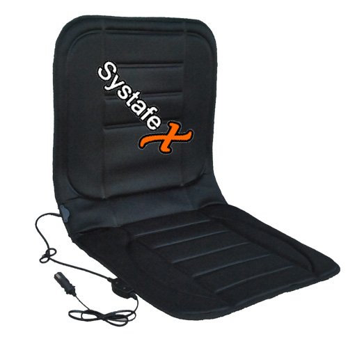 Systafex® Carbon Sitzheizung Sitzauflage Auto Heizkissen Heizmatten KFZ PKW 12 Volt (Zigarettenanzünder) 35-45 Watt Polyester mit Schaumstoff von Systafex