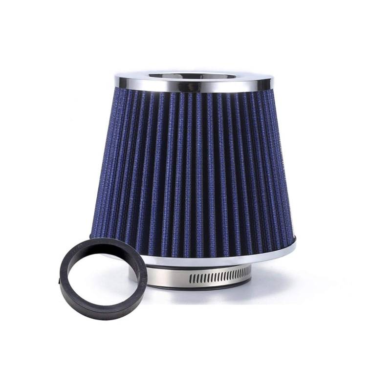 Ersatz-Luftfilter Luftfilter Auto 65 76mm Ersatz Luftfilter Universal Sport Kaltlufteinlassfilter Leistung Autoteile(Blue 65mm) von Szwaldaper