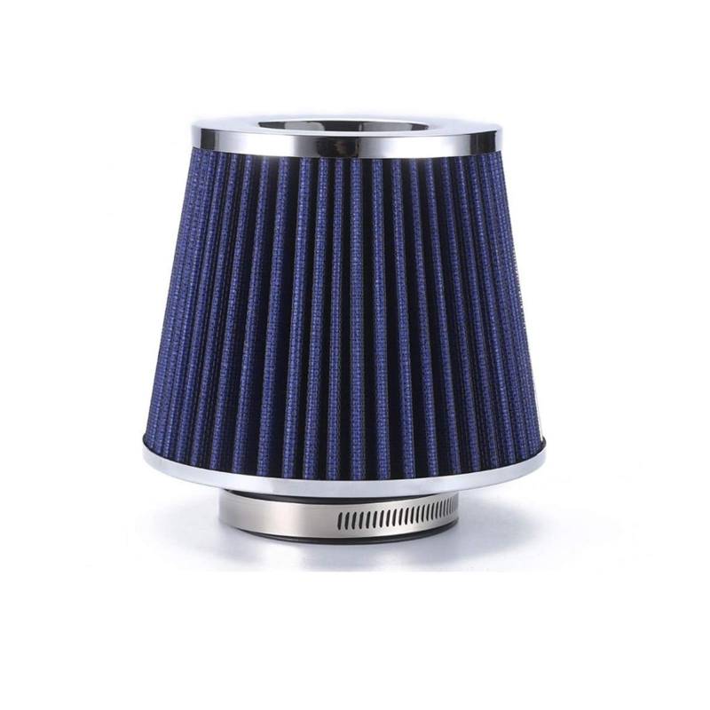 Ersatz-Luftfilter Luftfilter Auto 65 76mm Ersatz Luftfilter Universal Sport Kaltlufteinlassfilter Leistung Autoteile(Blue 76mm) von Szwaldaper