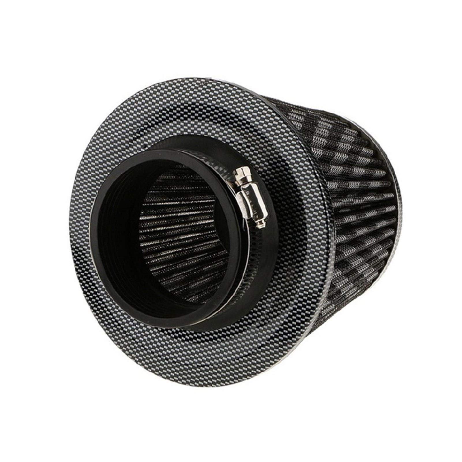 Ersatz-Luftfilter Universeller Performance-Sport-Power-Mesh-Kegel-Autoluftfilter mit Wabenstruktur, 76 mm, High-Flow-Kaltansaugfilter, Induktionskit von Szwaldaper