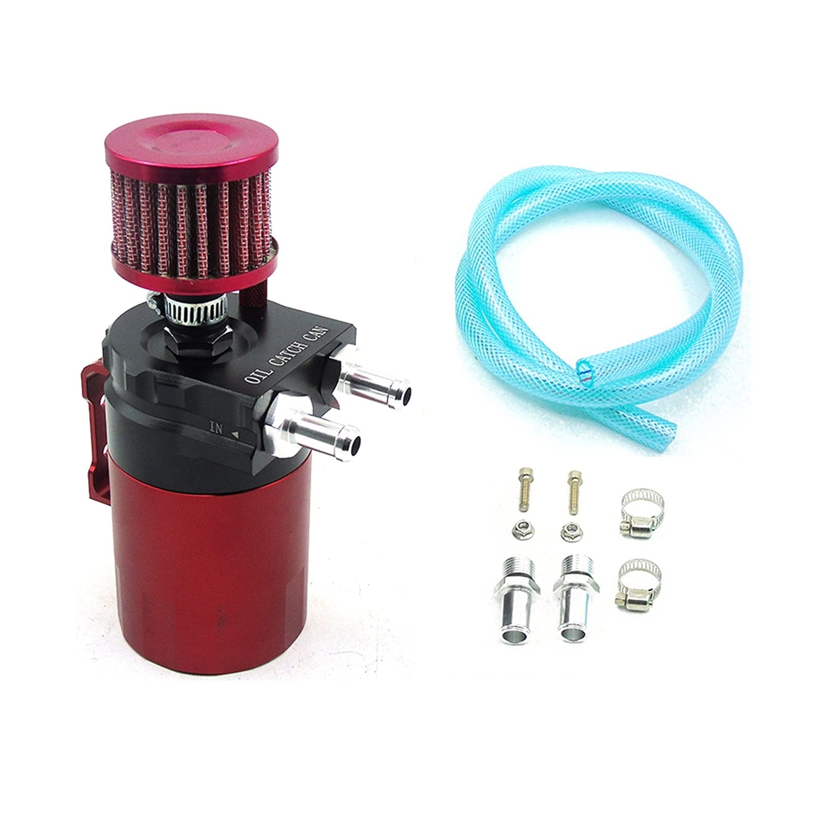 Ersatz-Luftfilter Verblüfft Aluminium Öl Auffangen Können Reservoir Tank Öl Tank Mit Luftfilter Universal 300ML(RED) von Szwaldaper