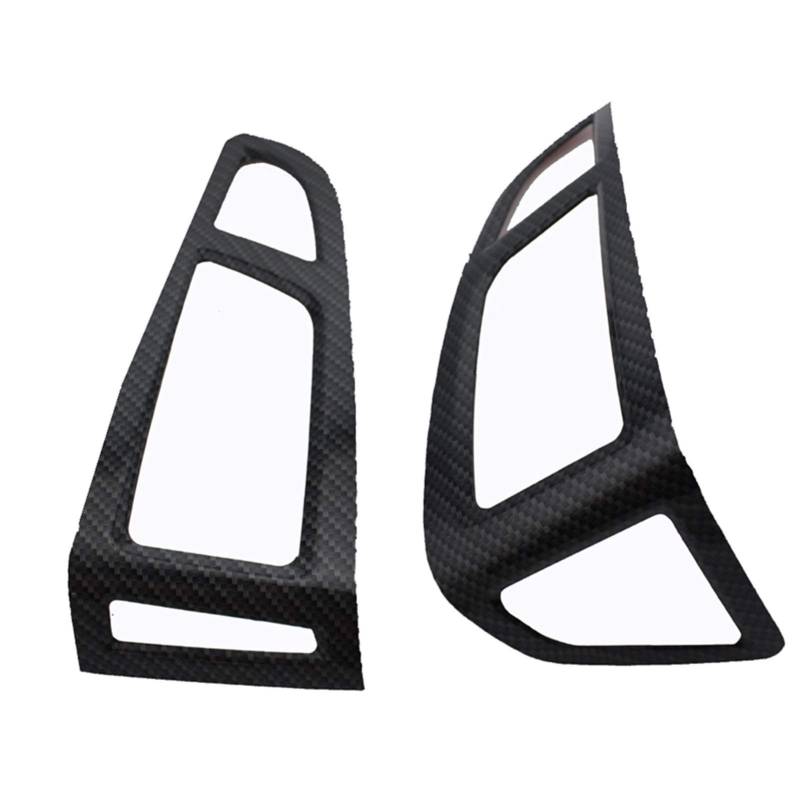 Szwaldaper 2 Stück/Set Carbon ABS Klimaanlage Vent Pailletten Klimaanlage Vents Aufkleber, for Ford, for Focus, 3 4 2012–2017 Auto-Entlüftungsringabdeckung von Szwaldaper