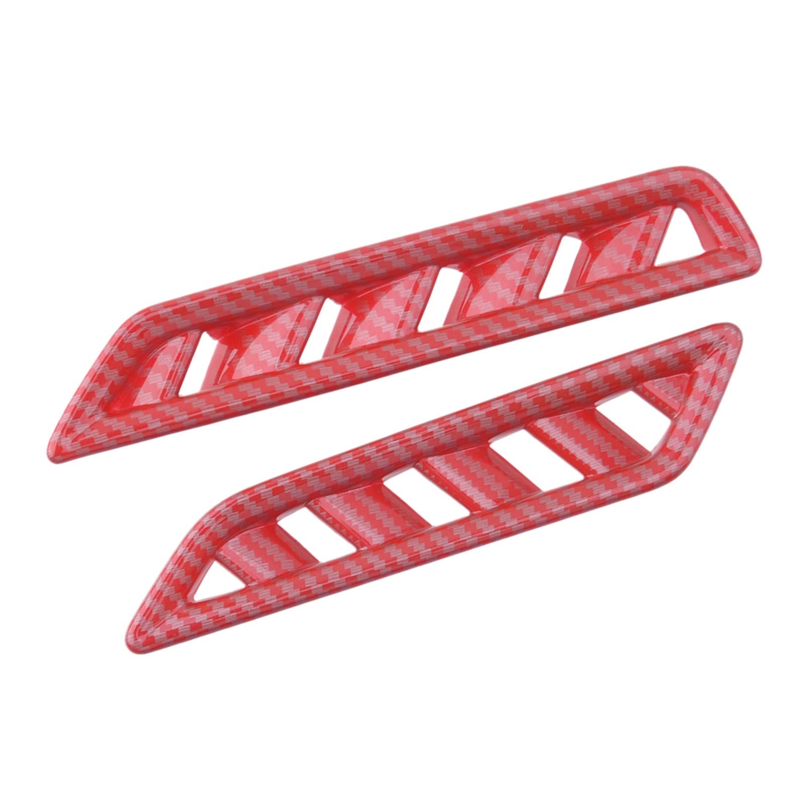 Szwaldaper 2-teiliges Set aus Carbonfaser-Rot-ABS-Armaturenbrett-Luftauslass-Abdeckung, for VW, for Jetta, MK7 2019 2020 Auto-Entlüftungsringabdeckung von Szwaldaper