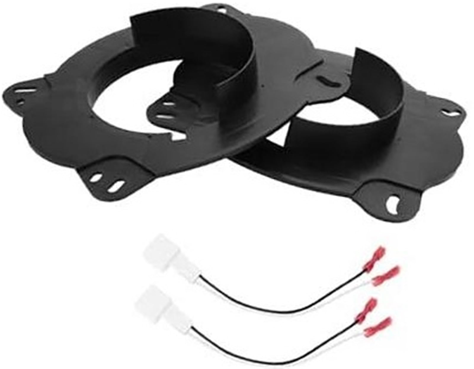 Szwaldaper 2er-Set Lautsprecher-Distanzring, Hochtöner-Lautsprecher-Distanzadapter, for Toyota, Camry 2002-2017, wasserdicht, for 6,5 Zoll ABS, schwarze Vorderseite Abstandshalter zur Autolautsprecher von Szwaldaper