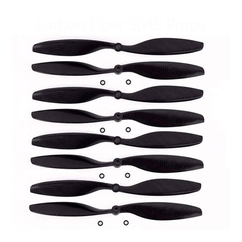 Szwaldaper 4 8 Pcs Carbon Fiber Propeller 1045 Requisiten DIY Drone Quad-Copter RC Teile Propeller Klinge F450 F550 Klinge Schraube Fan Zubehör Drohnenblattpropeller(8pcs) von Szwaldaper