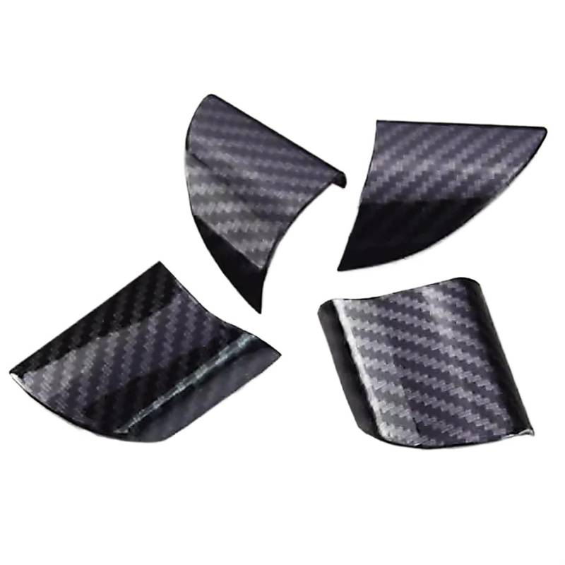 Szwaldaper 4-teiliges Set, Innenaufkleber for Lenkradverkleidung, for Ford, for Focus 2 MK2 2005–2011, Zubehör for Auto-Styling-Aufkleber Auto-Lenkradaufkleber(Black) von Szwaldaper