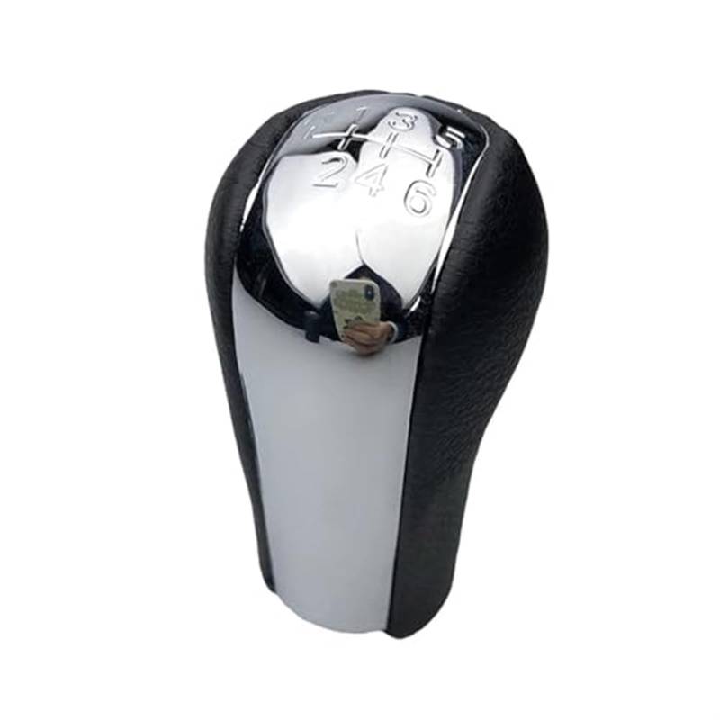 Szwaldaper 5 6 Gang Schaltknauf Hebel Schaltstift Gamasche Leder Kofferraumabdeckung, for Toyota, AVENSIS T25 MK2 2003-2009 Automatik-Schaltknauf(Black 6 Speed Gear knob) von Szwaldaper