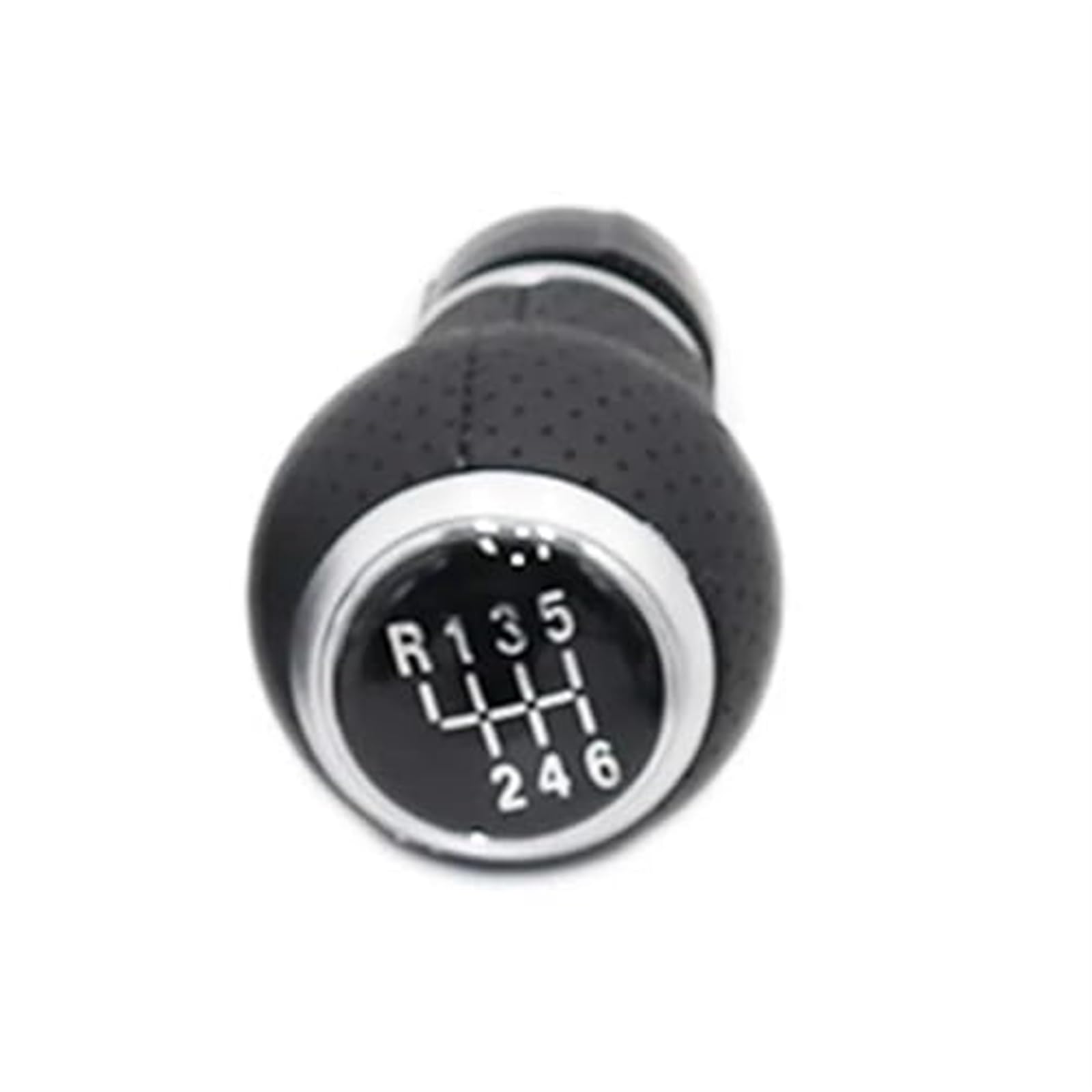 Szwaldaper 5 6 Gang Silber Auto Shift Schaltknauf Hebel Gaitor Kofferraumabdeckung, for Golf, 5 MK5 R32 GTD GTI 2004-2009 Automatik-Schaltknauf(Black R123456 Gear knob) von Szwaldaper