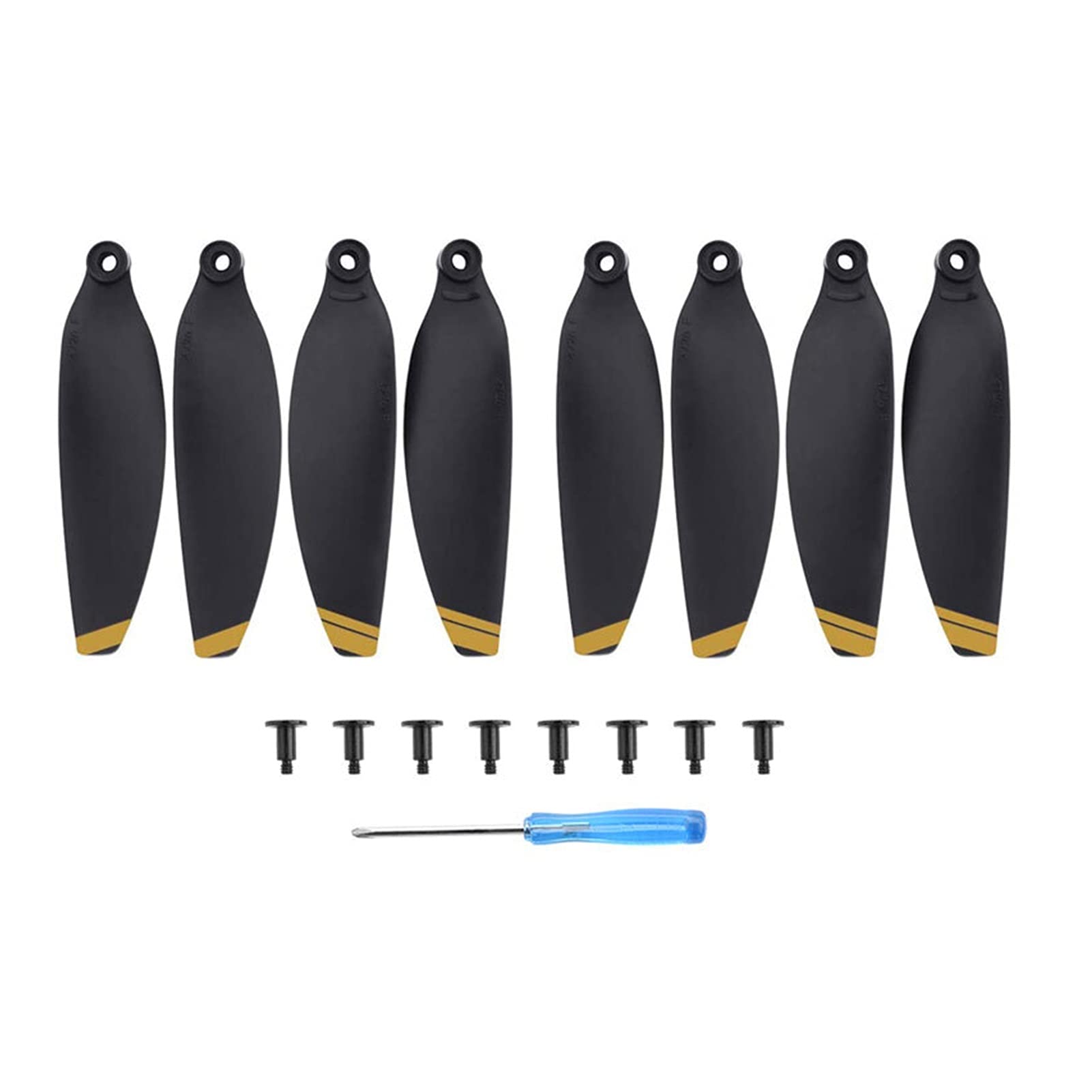 Szwaldaper 8 STÜCKE Ersatzpropeller Drohne Leichtgewicht 4726 Propellerblätter Zubehör Flügelventilatoren Ersatzteile, for DJI, for Mavic, for Mini, Drohnenblattpropeller(8PCS Gold) von Szwaldaper