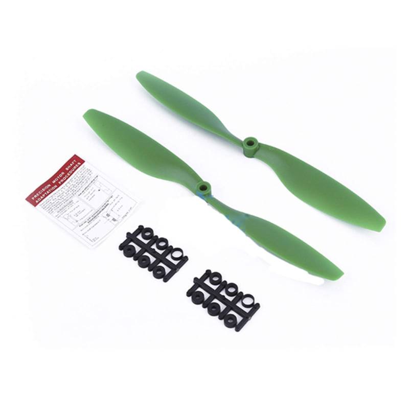 Szwaldaper 8 Stück 1045 1045R Propeller ABS Ersatzstützen, for DJI, F450 F550 Multicopter Quadcopter Drone Ersatzteile CW CCW Flügelventilator Drohnenblattpropeller(Green) von Szwaldaper