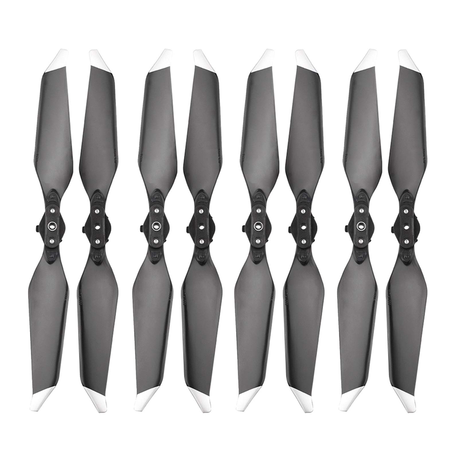 Szwaldaper 8 Stück 8331 Geräuscharmer Propeller, for DJI, for Mavic PRO Platinum Drone Geräuschreduzierung Propellerblätter Ersatzteile Ersatzzubehör Drohnenblattpropeller(Silver) von Szwaldaper