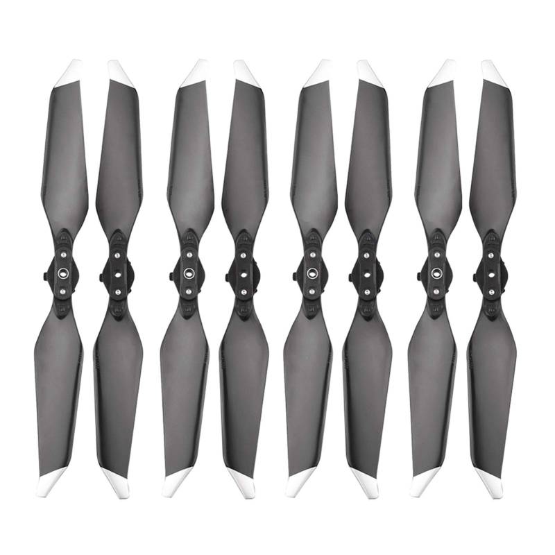 Szwaldaper 8 Stück 8331 Geräuscharmer Propeller, for DJI, for Mavic PRO Platinum Drone Geräuschreduzierung Propellerblätter Ersatzteile Ersatzzubehör Drohnenblattpropeller(Silver) von Szwaldaper