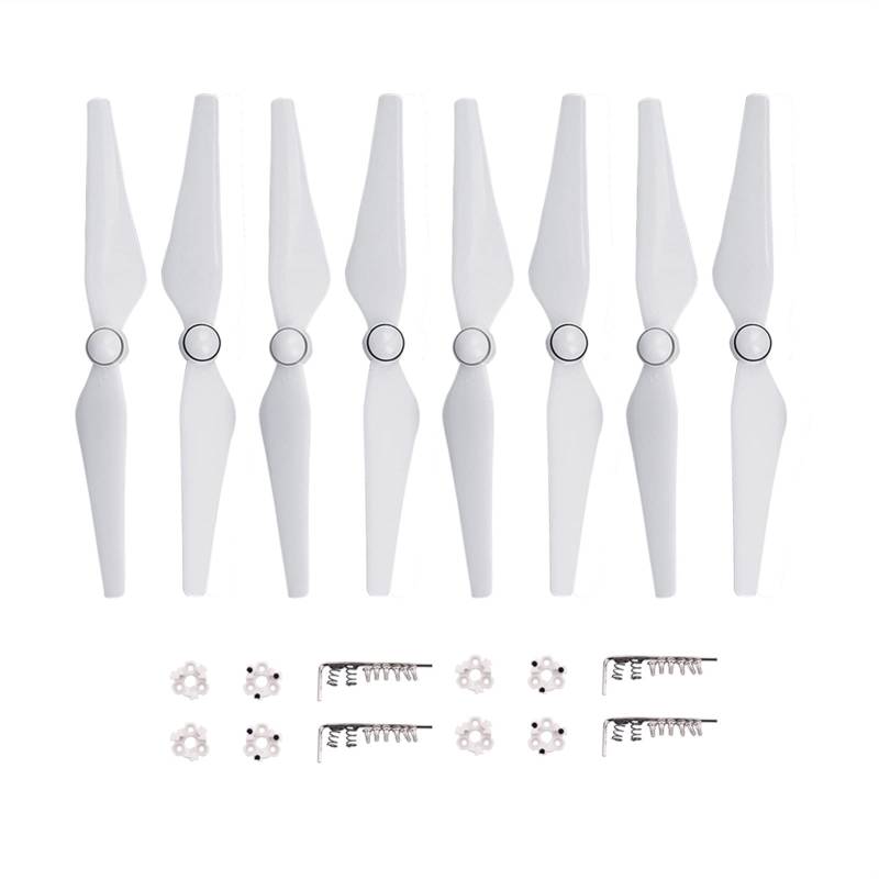 Szwaldaper 8 Stück 9450S Propellerblätter Drohne Schnellspanner 9450 Requisiten Ersatzzubehör Flügelventilator-Kits, for DJI, for Phantom, 4 Pro Advanced Drohnenblattpropeller(Grey) von Szwaldaper