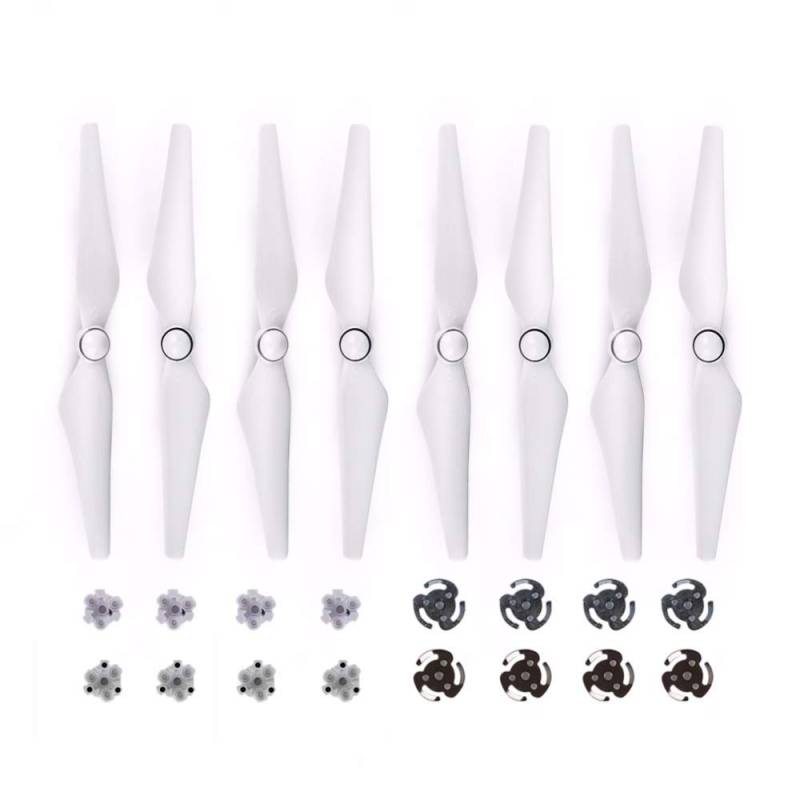 Szwaldaper 8 Stück 9450S Schnellverschluss-Propeller-Drohnen-Ersatzteile Langlebige Propellerhalterung for Flügelblätter, for DJI, for Phantom, 4 PRO Advanced Drohnenblattpropeller(White) von Szwaldaper