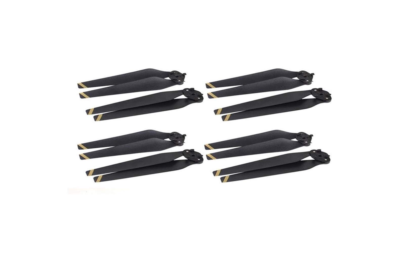 Szwaldaper 8-teiliger Propeller, for DJI, for Mavic Pro Drone, Schnellspanner, Requisiten, Klappblätter 8330, Ersatzteile, Ersatzzubehör, Flügelventilatoren Drohnenblattpropeller(with Gold Stripe) von Szwaldaper