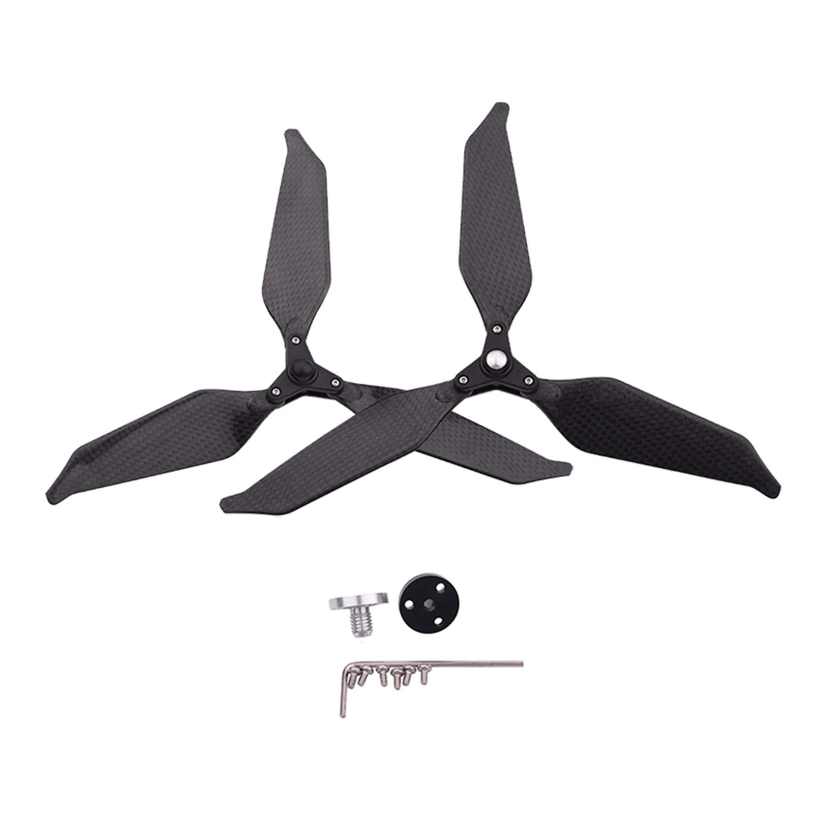 Szwaldaper 9455s Kohlefaser-Propeller, for DJI, for Phantom, 4 Drone 3-Blatt Geräuscharmer Propeller Klappflügel Schnellspanner Requisiten Ersatzteile Drohnenblattpropeller(4 Pairs) von Szwaldaper