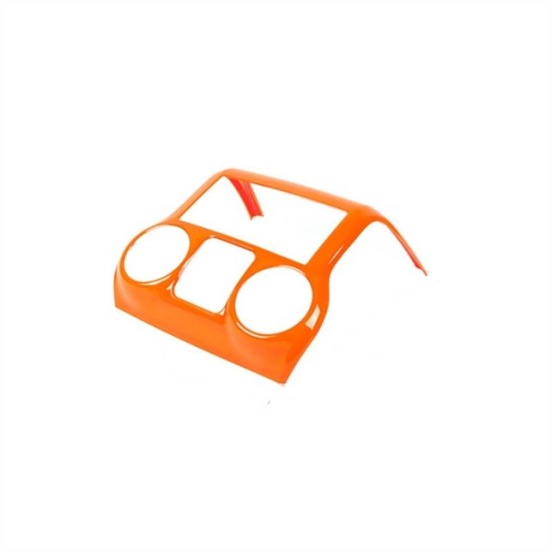 Szwaldaper ABS Autoinnenraum Mittelkonsole Armaturenbrett Klimaanlage Dekoration Abdeckung Aufkleber, for Jeep, for Wrangler JK 2011-2017 Auto-Entlüftungsringabdeckung(Orange) von Szwaldaper