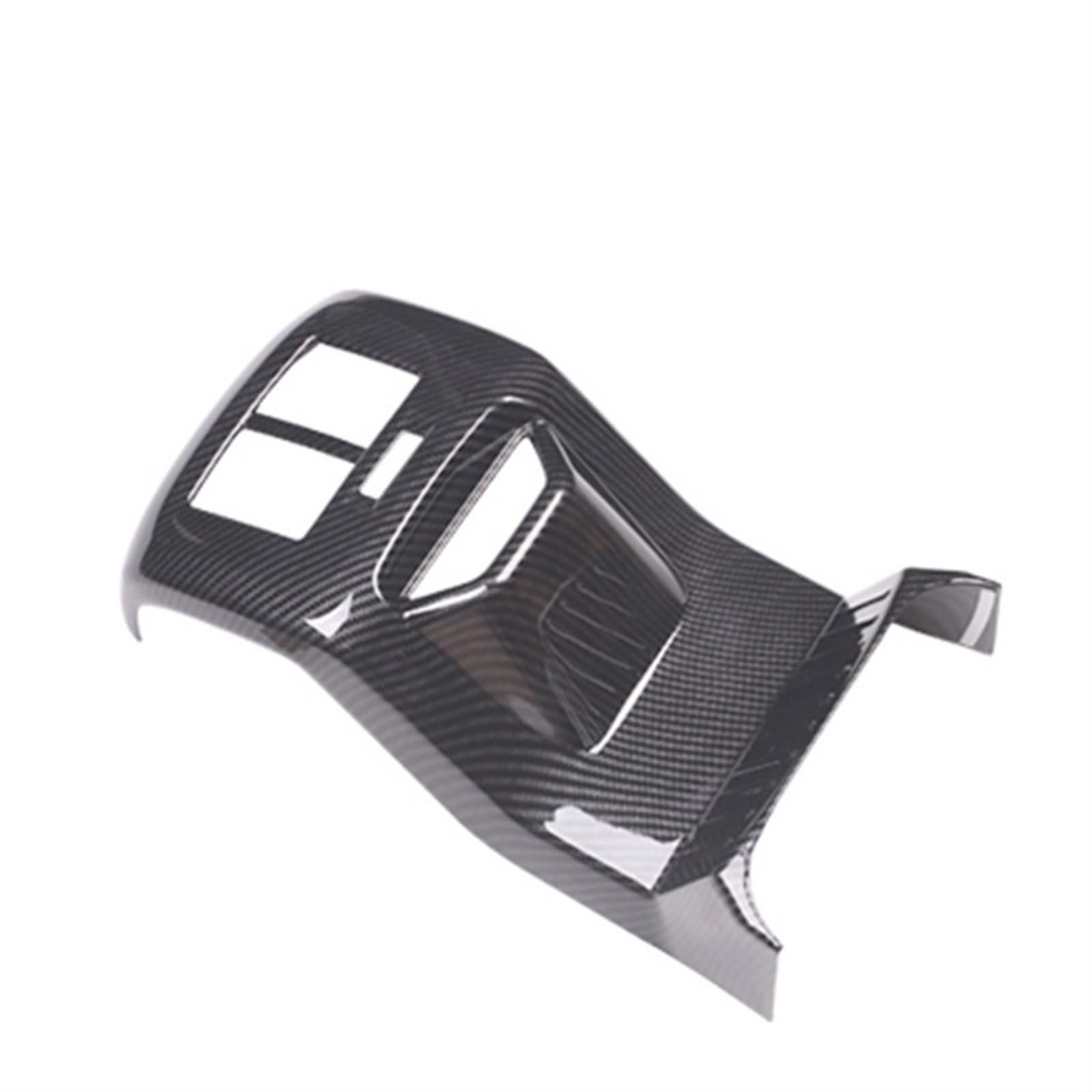 Szwaldaper Auto Carbon Fiber Heckklappe Klimaanlage Vent Outlet Schutzverkleidung Aufkleber, for VW, for T-ROC, 2017 2018 Car Styling Auto-Entlüftungsringabdeckung(Carbon Fiber) von Szwaldaper