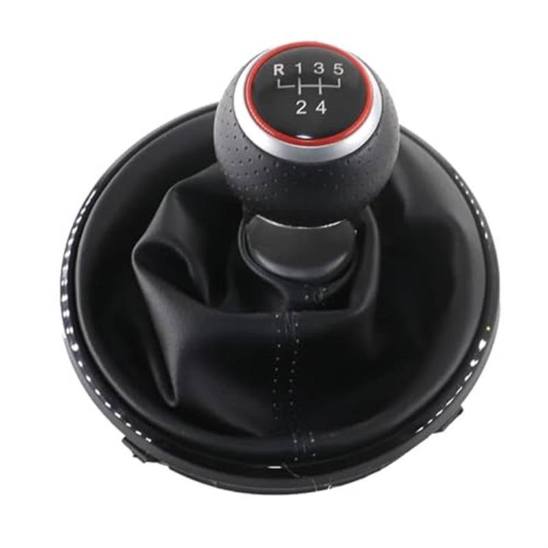 Szwaldaper Auto-Handschaltknauf, Kofferraumabdeckung, Gamasche, Schalthebel, Griff, for Skoda, Fabia 2 II, for Roomster 2006–2010 Auto-Shifter-Adapter(Black 5 Speed) von Szwaldaper