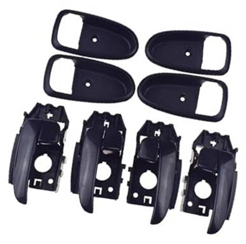 Szwaldaper Auto-Innentürgriff/Abdeckung Links/rechts, for Elantra, 2001–2006 826112D000 826212D000 826102D000 826202D000 Türgriffzubehör(Black Handle Cover 8pcs) von Szwaldaper