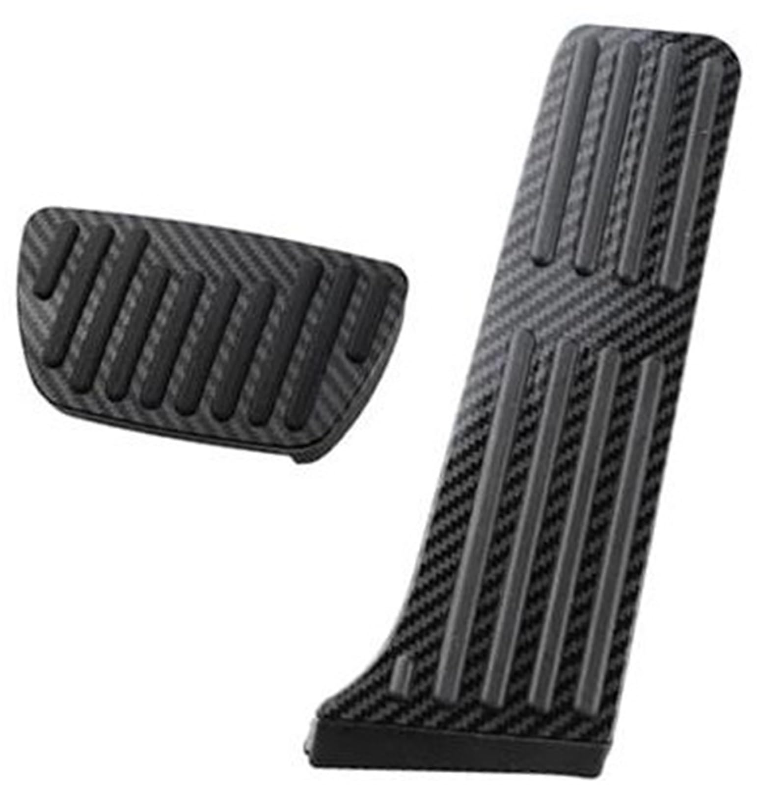 Szwaldaper Auto-Pedalabdeckung, for Toyota, for RAV4, RAV 4 XA50 2019–2022, Zubehör, Carbonfaser-Pedale, Gaspedal, Bremse, Fußstütze Pedalabdeckungen für Fahrzeuge(Black at Without Rest) von Szwaldaper