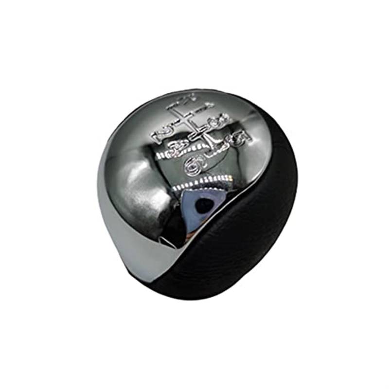 Szwaldaper Auto-Schalthebelabdeckung for IX35 2012-2016 5 6-Gang-Schaltgetriebe Schaltknauf Hebel Schalthebelkopf Handball Schaltknauf Auto Auto-Shifter-Adapter(Black Chrome 6speed) von Szwaldaper