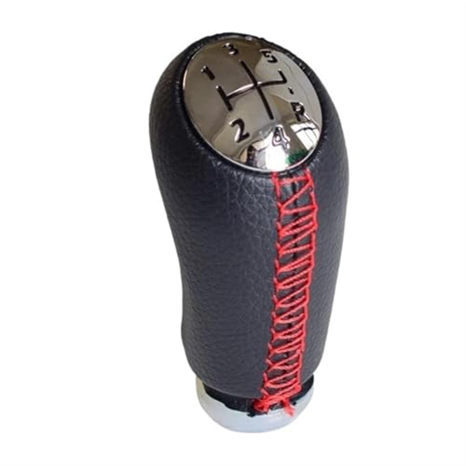 Szwaldaper Auto-Schaltknauf-Abdeckung, for Renault, Megane 2 MK2 II Sport Tourer II 2002–2009, Hebel-Schalthebelgehäuse, Schwarze Gamaschenmanschette Auto-Shifter-Adapter(Black Red-Chrome) von Szwaldaper