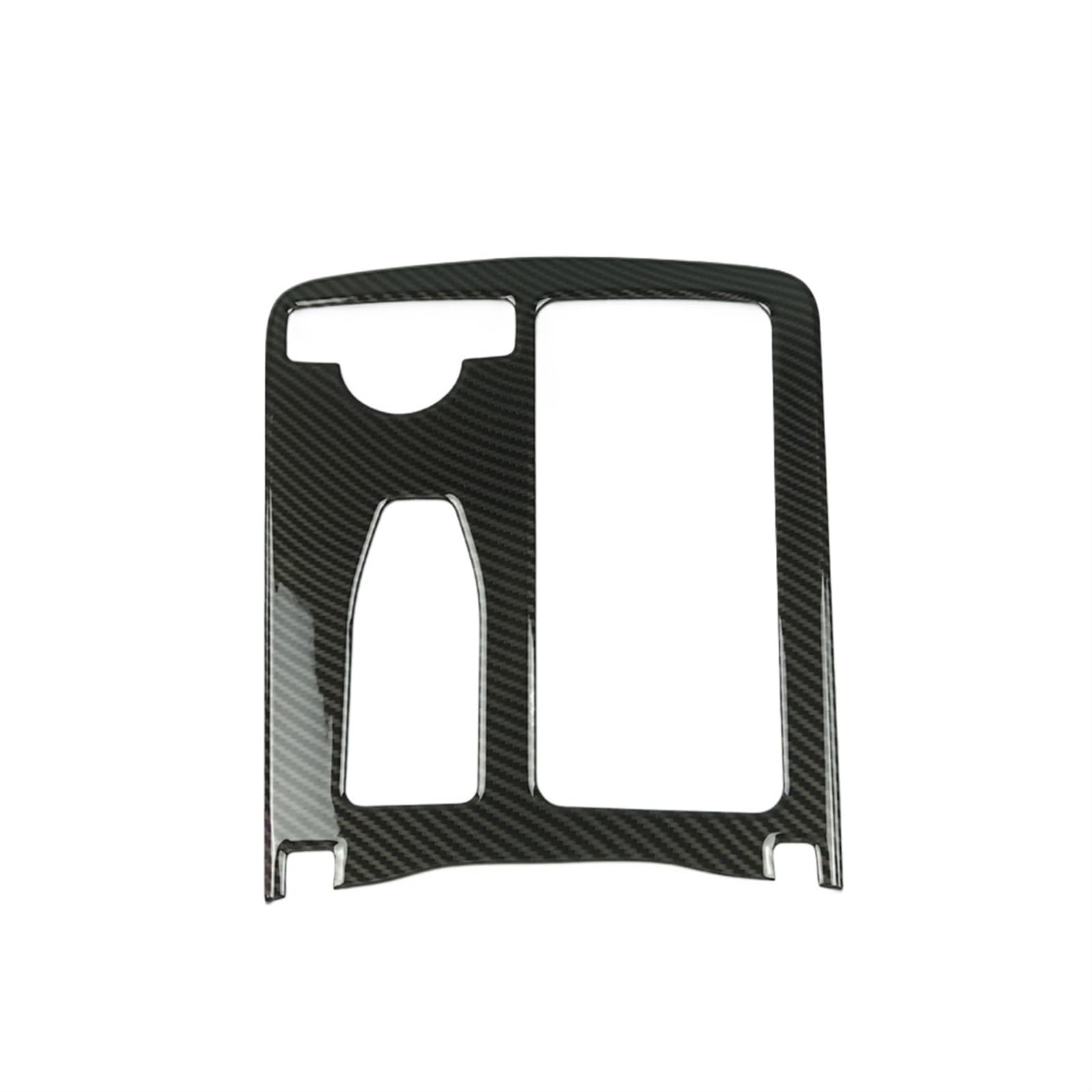 Szwaldaper Auto-Styling-Konsolen-Armlehnen-Wasserbecher-Rahmenabdeckung, Kohlefaser-Farbaufkleber, for Mercedes-Benz, CE-Klasse W204 W212 Auto-Entlüftungsringabdeckung(Carbon Fiber Color) von Szwaldaper