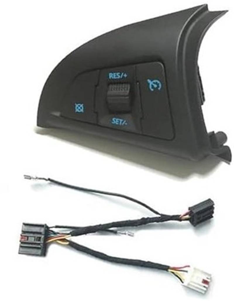 Szwaldaper Auto-Tempomat-Taste, for Chevrolet, for Cruze, 2009–2014, Auto-Multifunktionslenkrad, automatischer Tempomat-Schalter, Multimedia-Audio-Steuertaste Lenkradtastensatz(Black Cruise Cable) von Szwaldaper