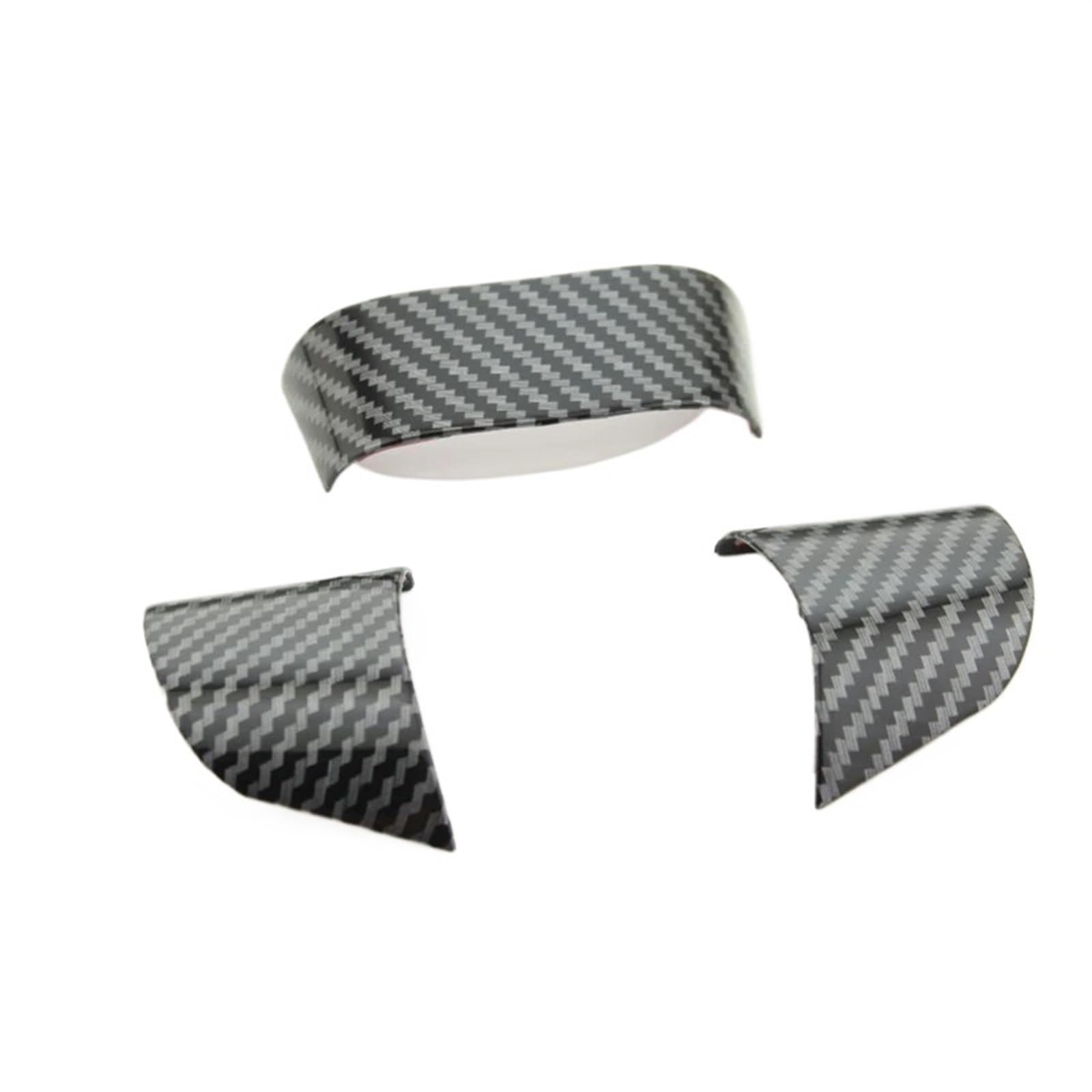 Szwaldaper Auto for Ford, for Focus 2 MK2 2005–2014, Lenkrad-glänzende Abdeckung, dekorativer Lenkrad-Patch Auto-Lenkradaufkleber(Carbon Fiber Black) von Szwaldaper