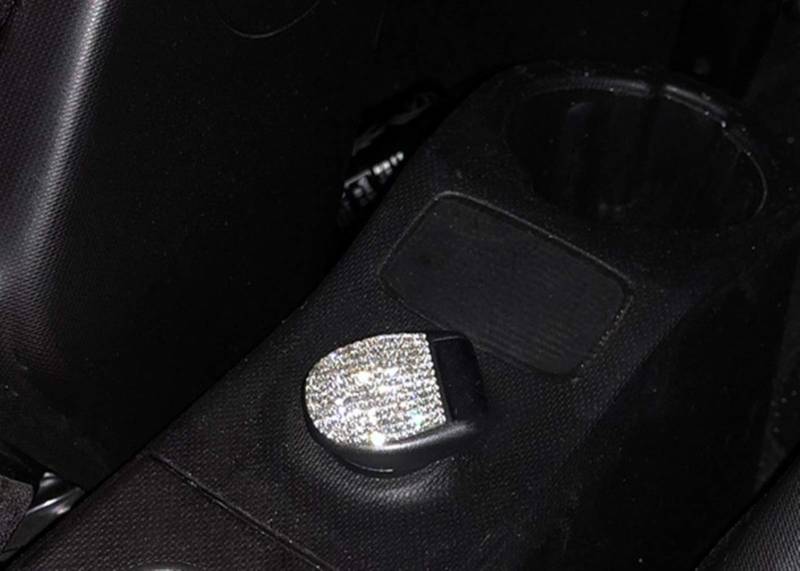 Szwaldaper Autozubehör Innendekoration Aufkleber, for Mercedes, for Smart, 453 Forfour Fortwo Diamant Strass Ring Kreis Zierleisten Aufkleber Auto-Entlüftungsringabdeckung(C-igarette Lighter) von Szwaldaper