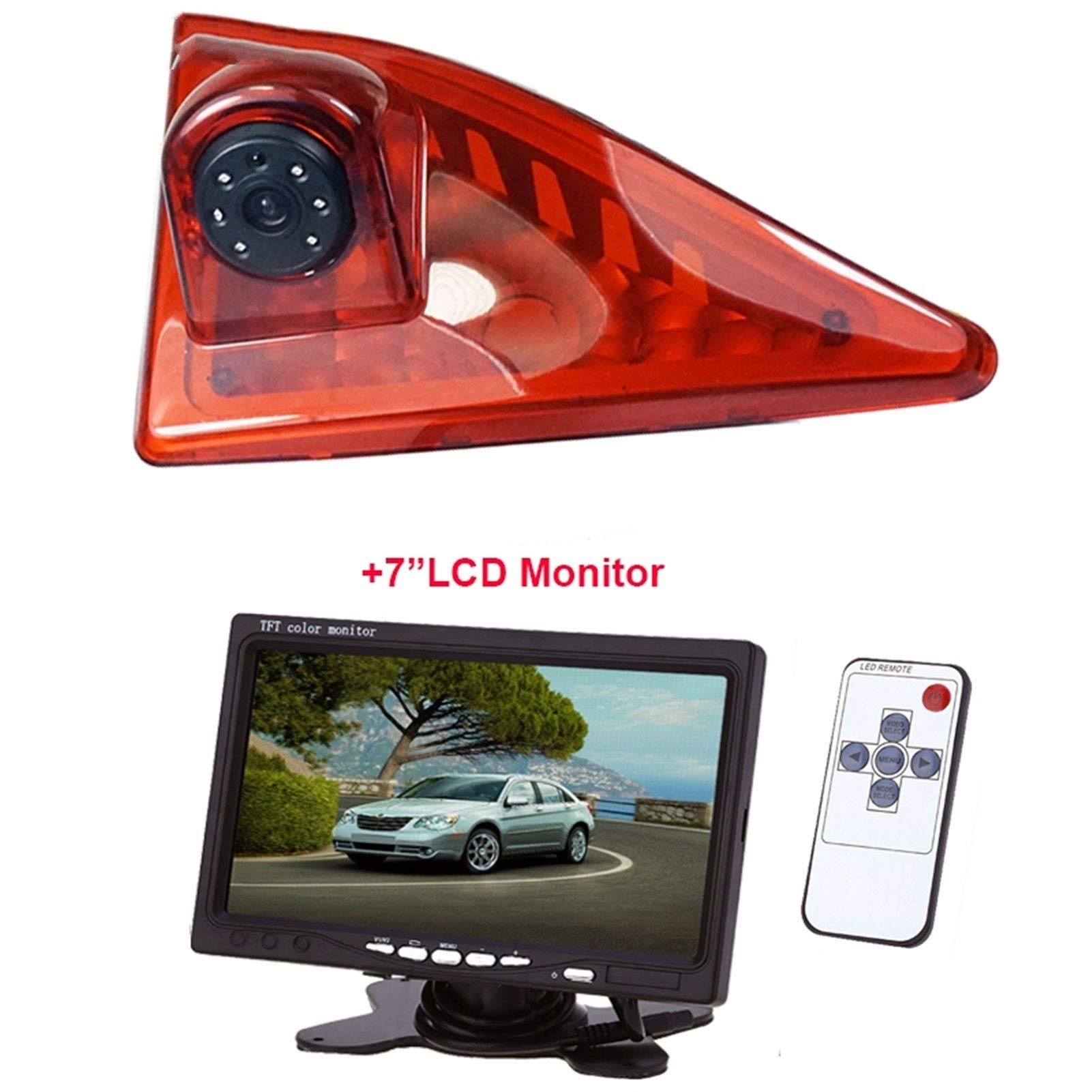 Szwaldaper Bremslicht-Rückfahrkamera for, for Nissan, NV40, for Opel, for Movano 2010-2016 mit 7-Zoll-LCD-Monitor, 2-in-1-Einpark-Rückfahrkamera-Kit Rückfahrkamera anzeigen(Camera and Monitor) von Szwaldaper